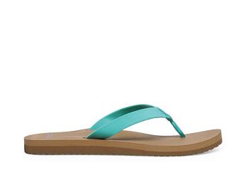 Sanuk Ashland St Vegan Women's Flip Flops Turquoise | Canada 183SGL